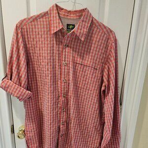 NordicTrack Checkered Red Button-down long sleeve shirt Medium